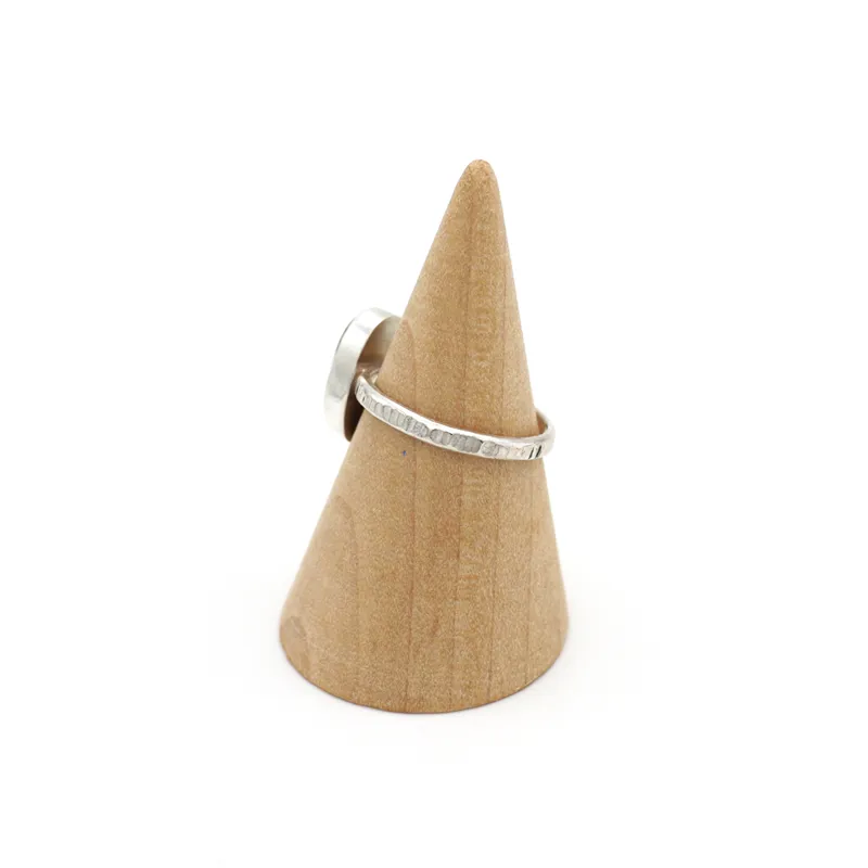 Porth Silver Seaglass Ring Clear P-1